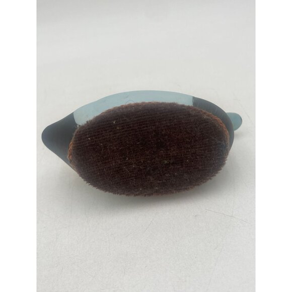 Hand-Painted Duck Decoy Figurine Detailed Markings & Rustic Charm Decor Piece - Picture 4 of 5